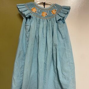 Castles and crowns fish smocked dress